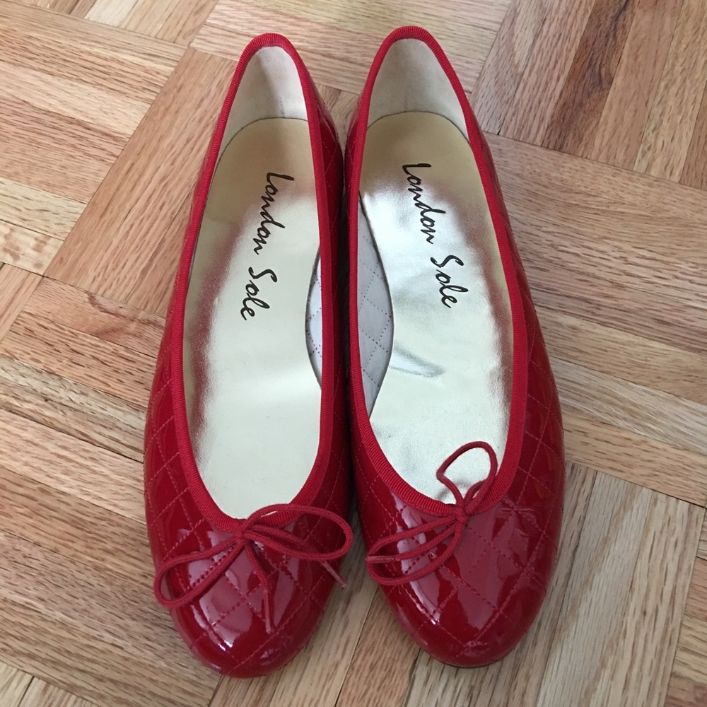 London Sole Henrietta red ballet flat 39